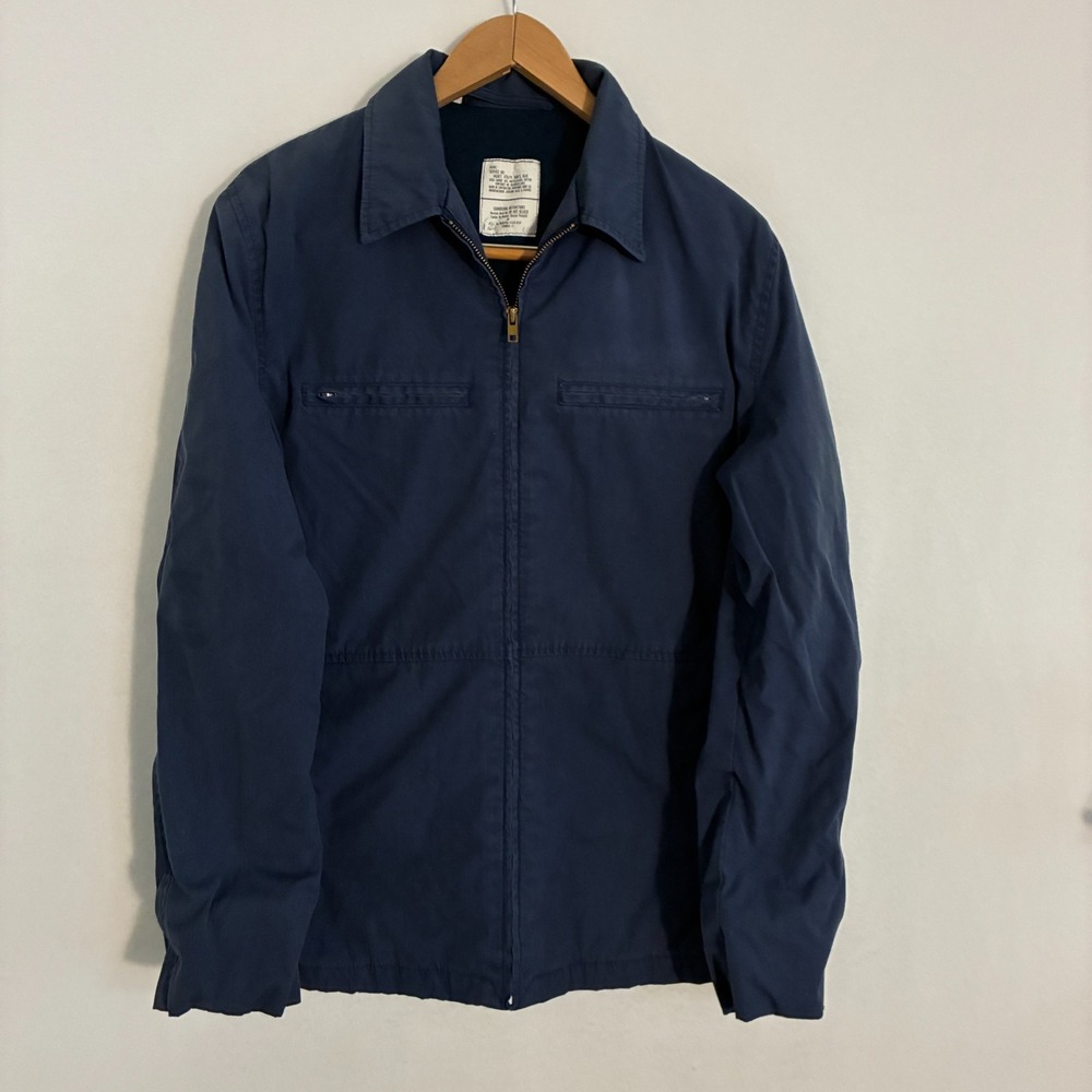 Vtg 1980s US Navy Utility Deck Jacket Mens Size 42XL Full Zip Military Work